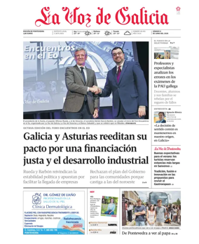 Cover of La Voz de Galicia (Pontevedra)