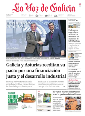 Cover of La Voz de Galicia (Vigo)