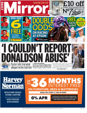 Cover of Daily Mirror (Northern Ireland)