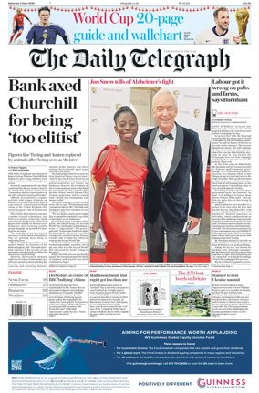 Cover of The Daily Telegraph - Saturday