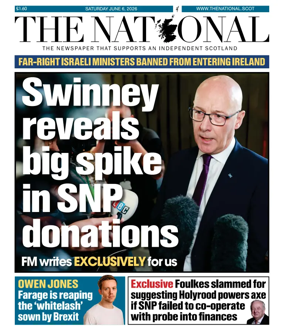 Cover of The National (Scotland)