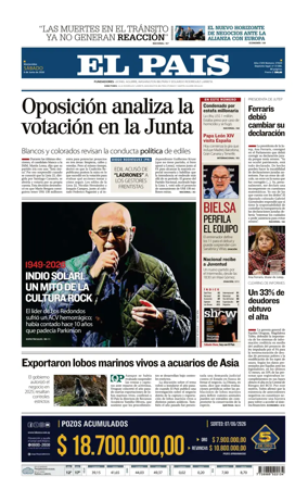 Cover of El Pais (Uruguay)