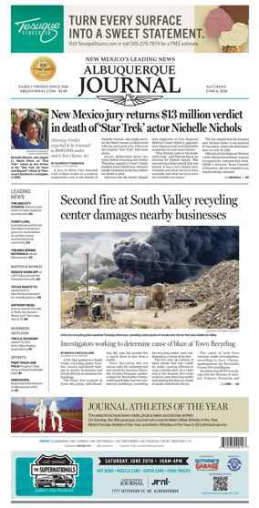 Cover of Albuquerque Journal