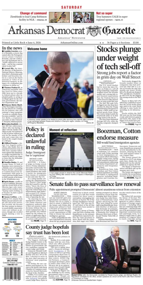 Cover of Arkansas Democrat-Gazette