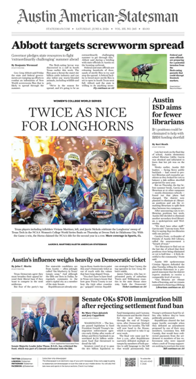 Cover of Austin American-Statesman
