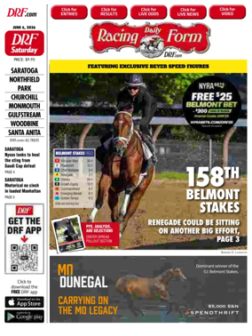 Cover of Daily Racing Form National Digital Edition