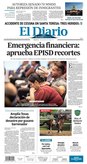 Cover of El Diario de El Paso