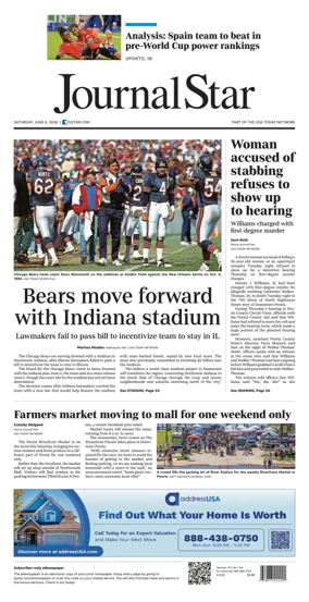 Cover of Journal Star (Peoria)