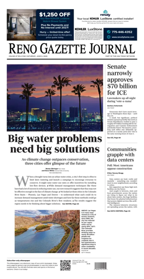 Cover of Reno Gazette Journal
