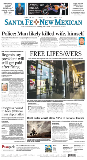 Cover of Santa Fe New Mexican
