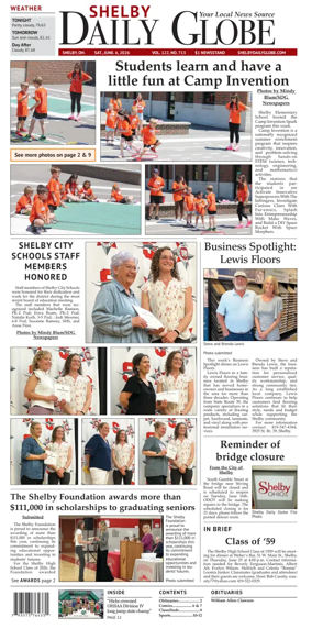 Cover of Shelby Daily Globe