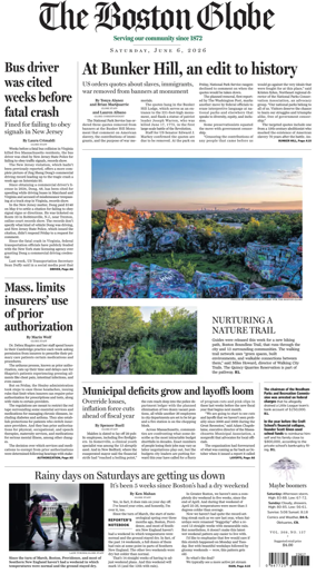 Cover of The Boston Globe