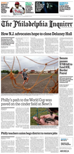 Cover of The Philadelphia Inquirer (South Jersey edition)