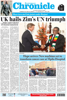 Cover of Chronicle (Zimbabwe)