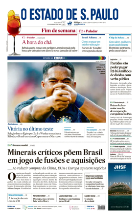 Cover of O Estado de S. Paulo