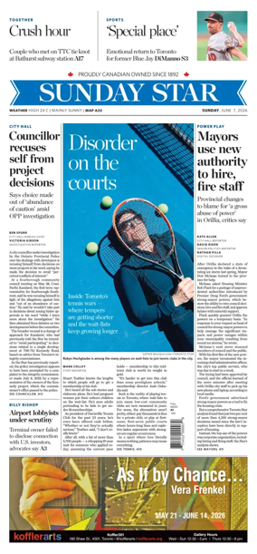 Cover of Toronto Star