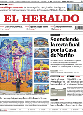 Cover of El Heraldo (Colombia)
