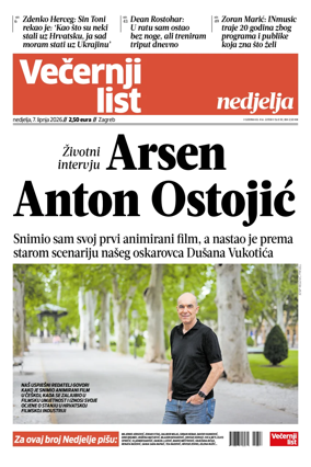 Cover of Vecernji list - Zagreb