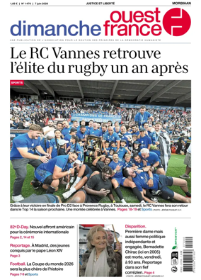 Cover of Dimanche Ouest France (Morbihan)