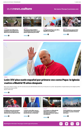 Cover of Euronews Culture and Sport (Spanish) Compiled Edition