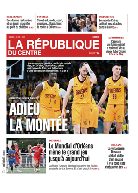 Cover of La Republique du Centre (Orleans - Loiret))