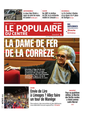 Cover of Le Populaire du Centre (Haute-Vienne)