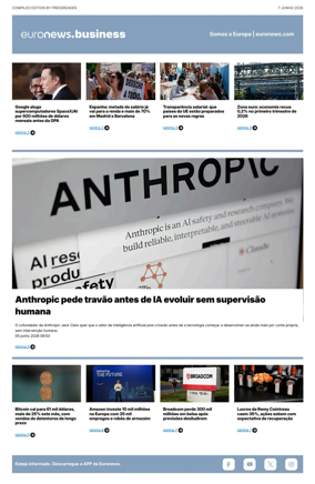 Cover of Euronews Business (Portuguese)