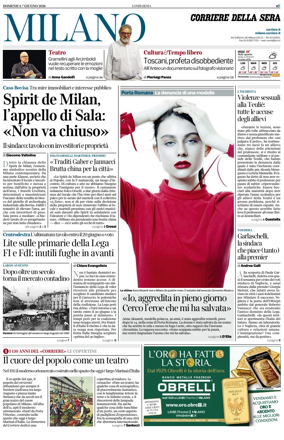 Cover of Corriere della Sera (Milano)