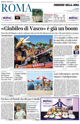 Cover of Corriere della Sera (Roma)