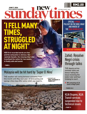 Cover of New Straits Times