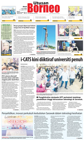 Cover of Utusan Borneo (Sarawak)