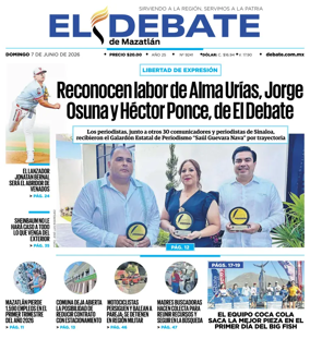 Cover of El Debate de Mazatlan