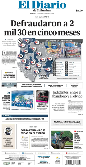 Cover of El Diario de Chihuahua