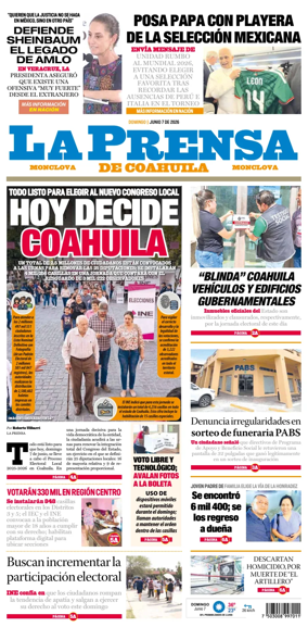 Cover of La Prensa de Coahuila