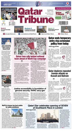 Cover of Qatar Tribune