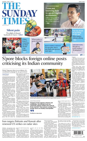 Cover of The Straits Times