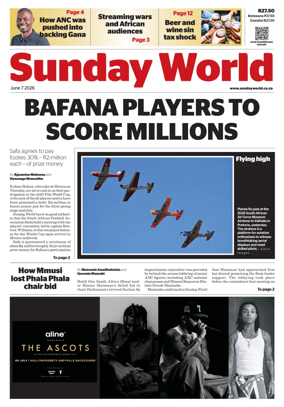 Cover of Sunday World (South Africa)
