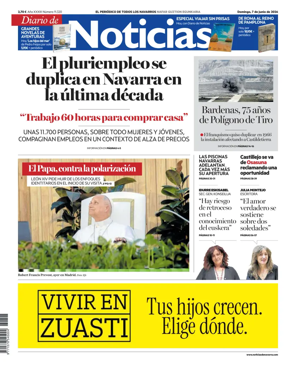 Cover of Diario de Noticias (Spain)