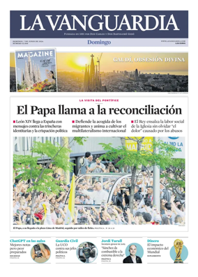 Cover of La Vanguardia
