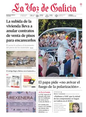 Cover of La Voz de Galicia (Carballo)