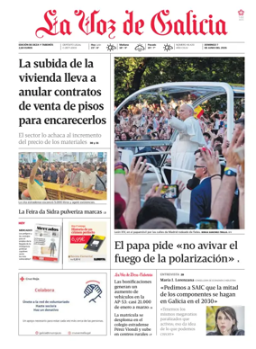 Cover of La Voz de Galicia (Deza)
