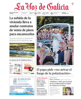 Cover of La Voz de Galicia (Pontevedra)