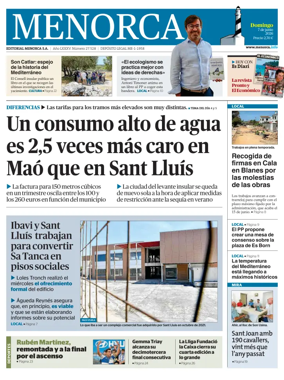 Cover of Menorca Diario Insular