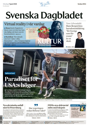 Cover of Svenska Dagbladet