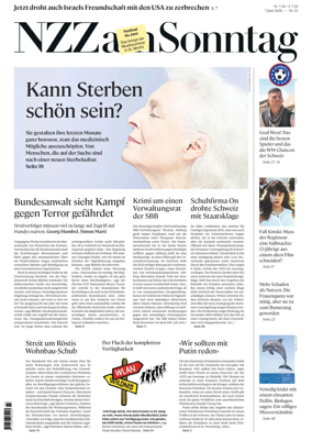 Cover of Neue Zurcher Zeitung Sunday