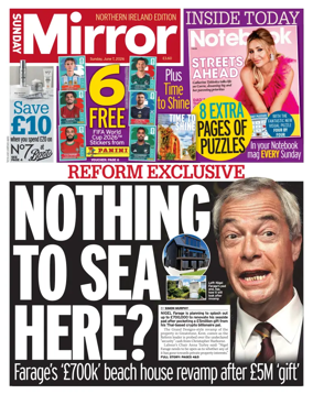 Cover of Sunday Mirror (Northern Ireland)