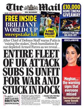 Cover of The Mail on Sunday