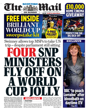 Cover of The Scottish Mail on Sunday
