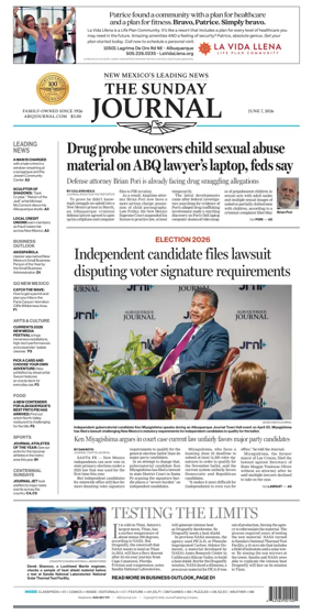 Cover of Albuquerque Journal