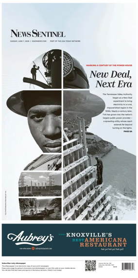 Cover of Knoxville News Sentinel